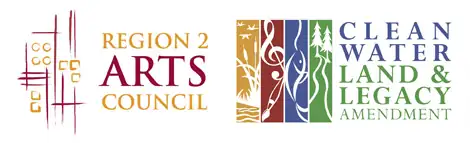 Region 2 Arts Council and Clean Water, Land & Legacy Amendment logos
