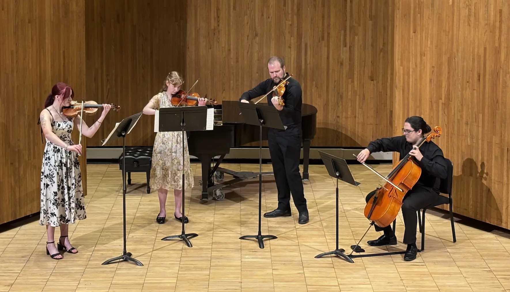 Students performing at Bemidji Summer String Institute capstone recital